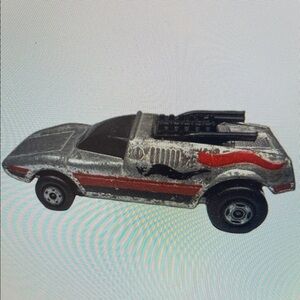 Silver and Red Toy Car